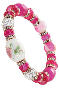 Pink Flower Bracelet